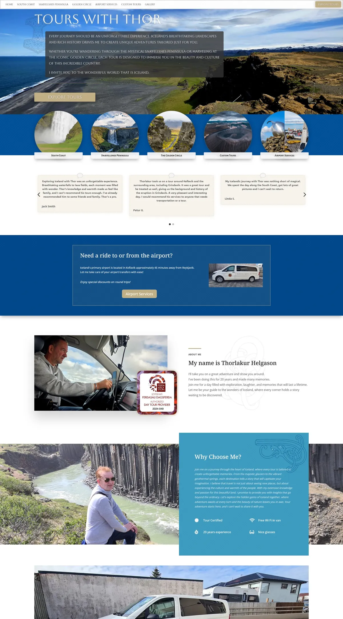 ToursWithThor.com — full homepage